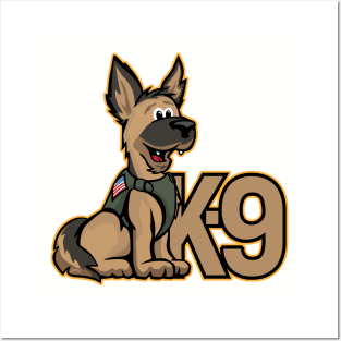 K-9 Dog Cartoon Illustration Posters and Art